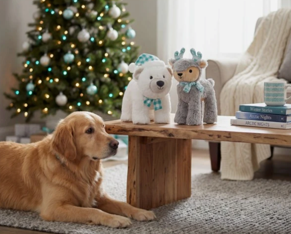 James Marketing Poppy Polar Bear Christmas Dog Toy