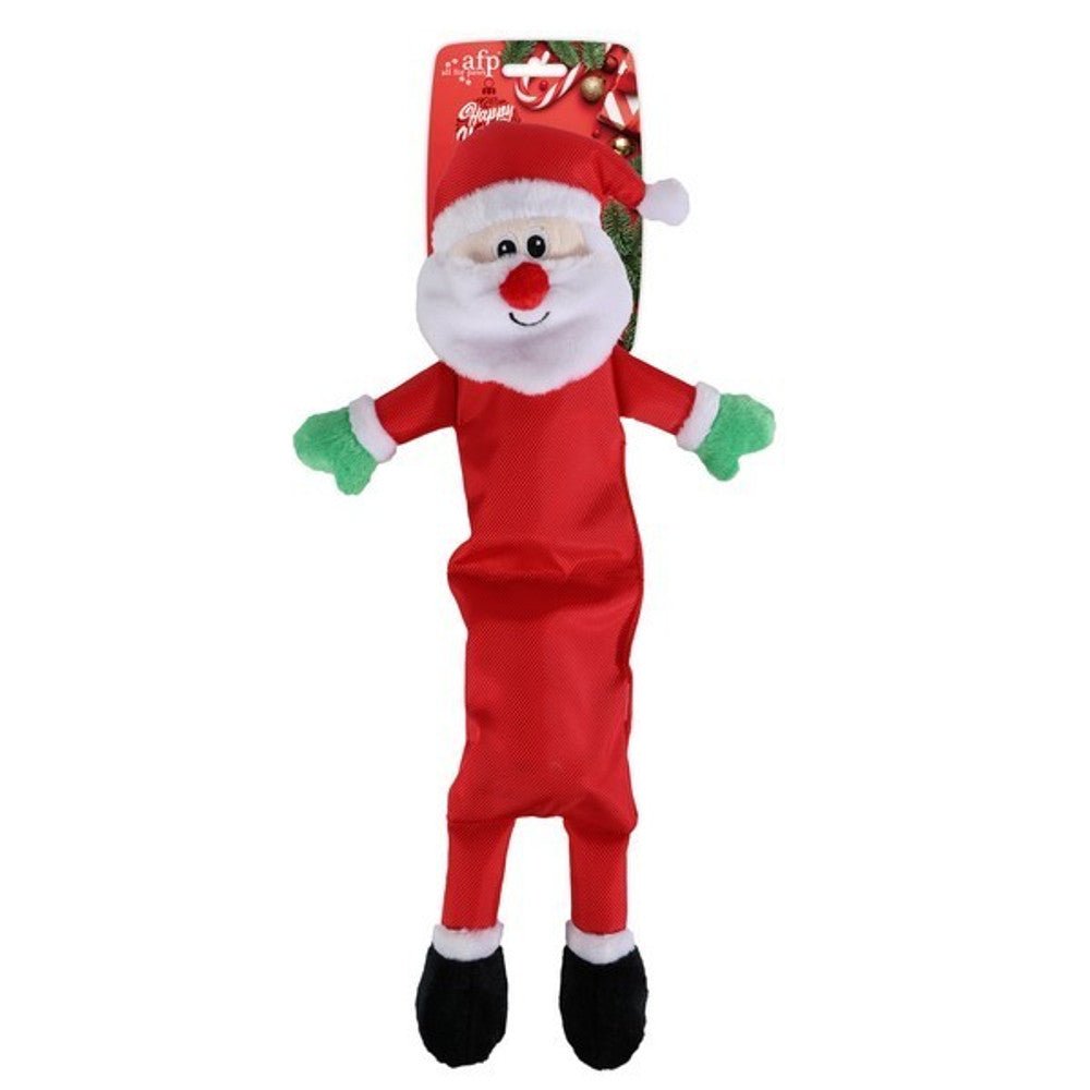 All for Paws Long Body Santa Christmas Dog Toy - Wuffies