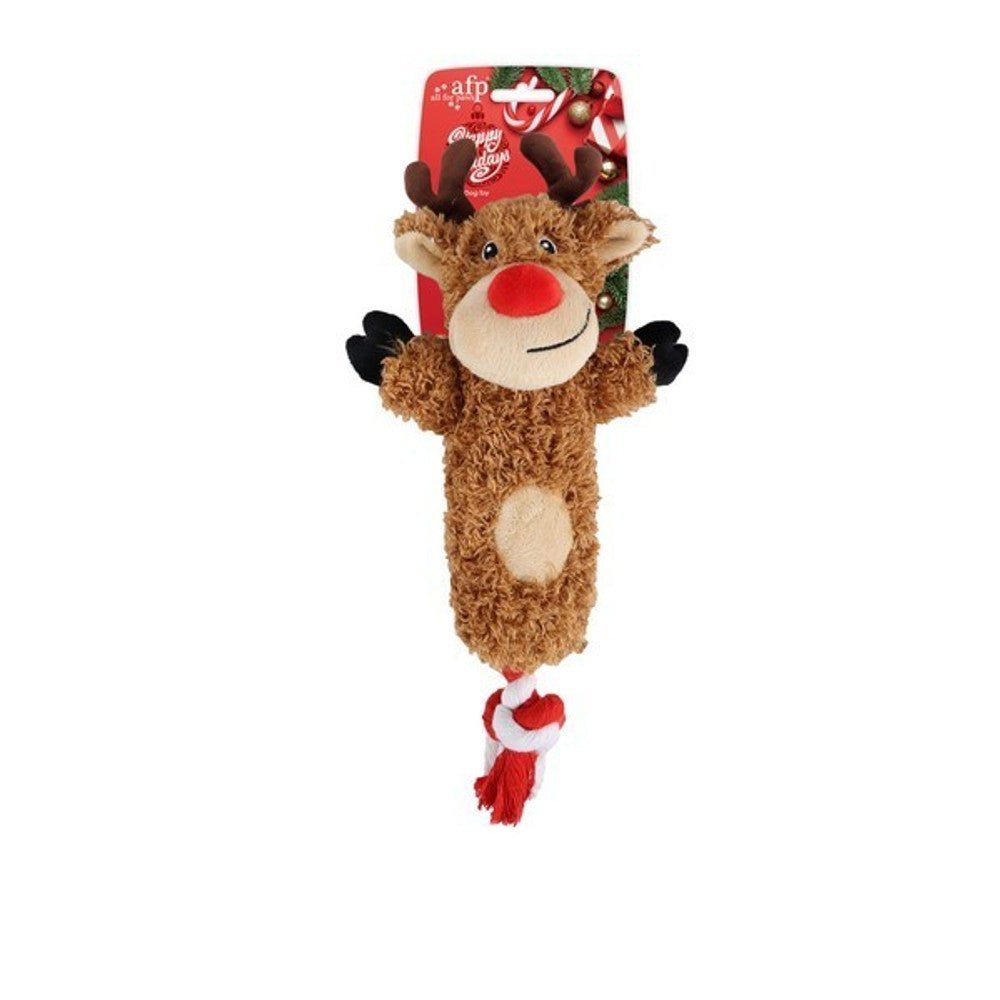 All for Paws Merry Tug & Fetch Reindeer Christmas Dog Toy - Wuffies