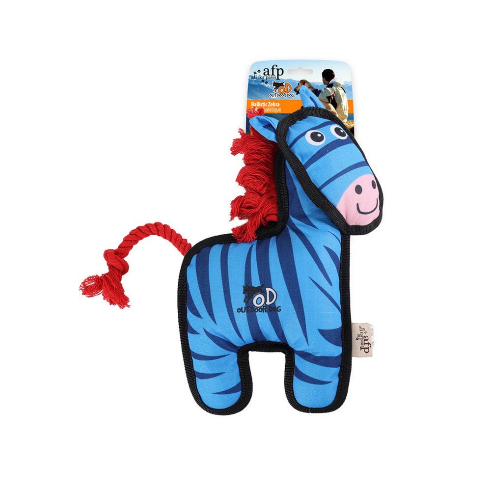 All For Paws Outdoor Ballistic Zebra Dog Toy - Wuffies