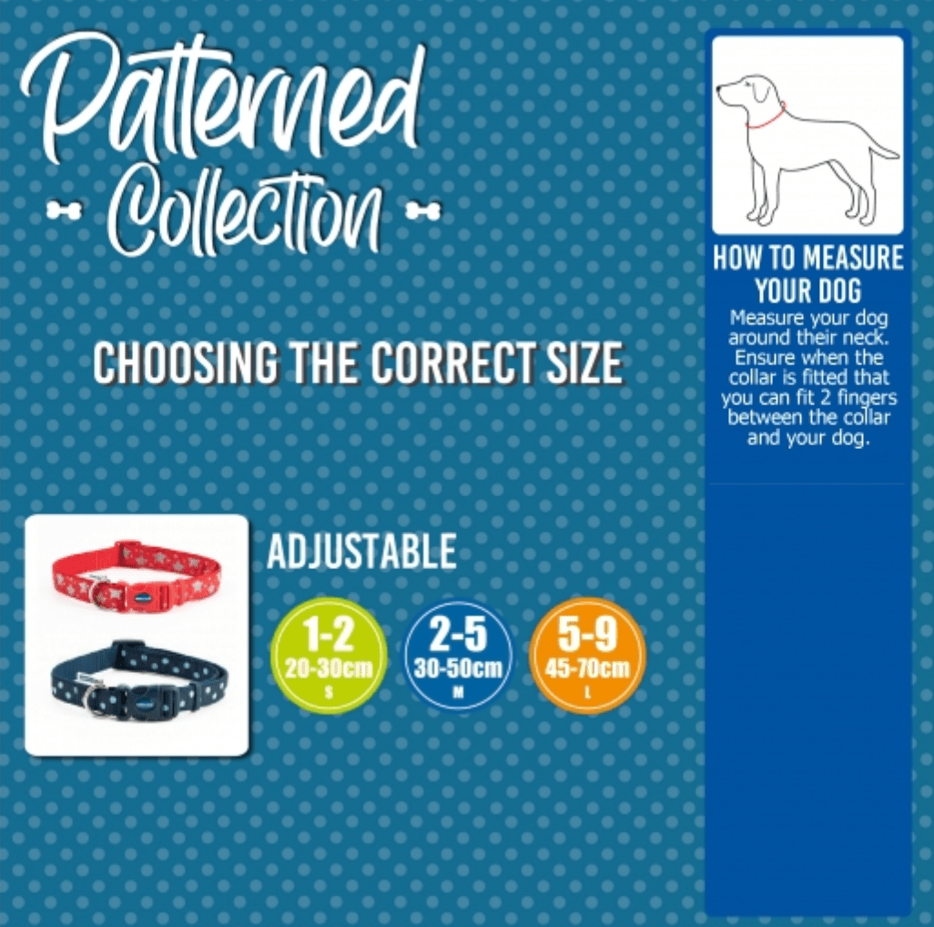Ancol Nylon Tartan Adjustable Dog Collar (Blue) - Wuffies