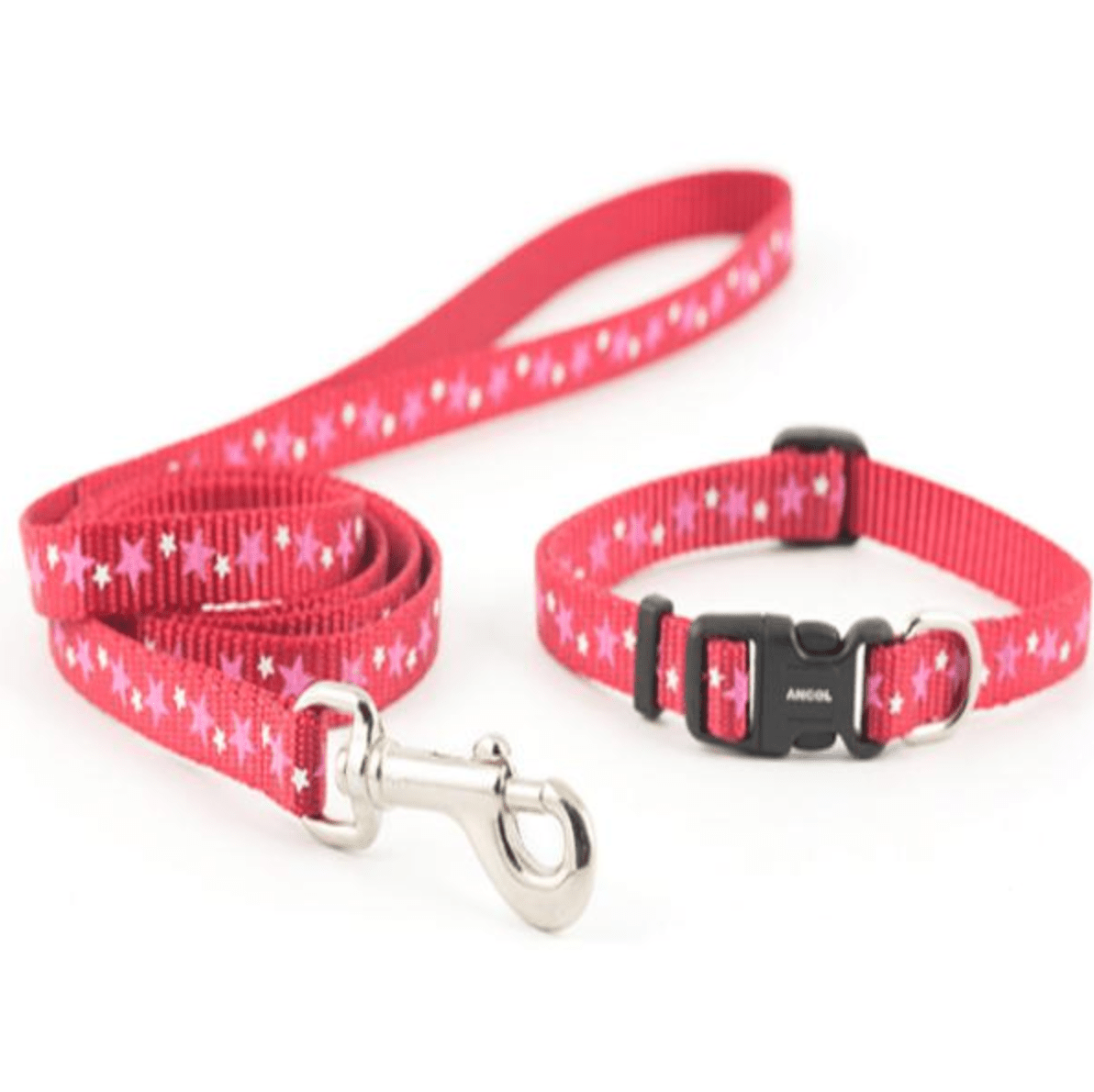 Ancol Puppy Collar & Lead Set (Stars Red) - Wuffies