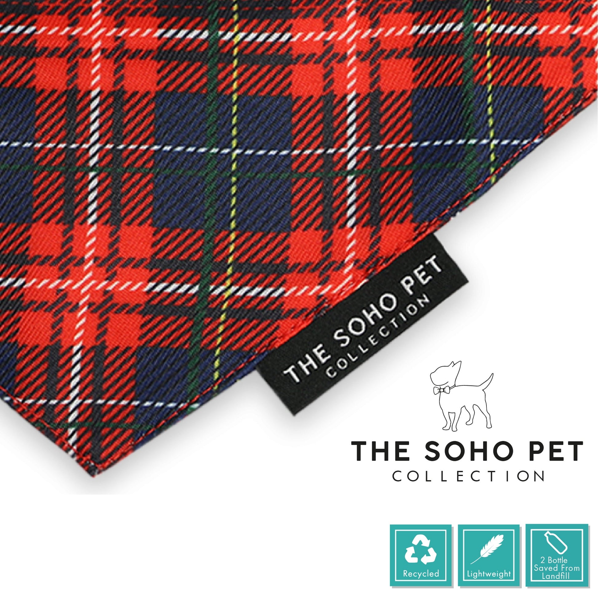 Ancol Soho Collection Bandana Set (Tartan & Stars) - Wuffies