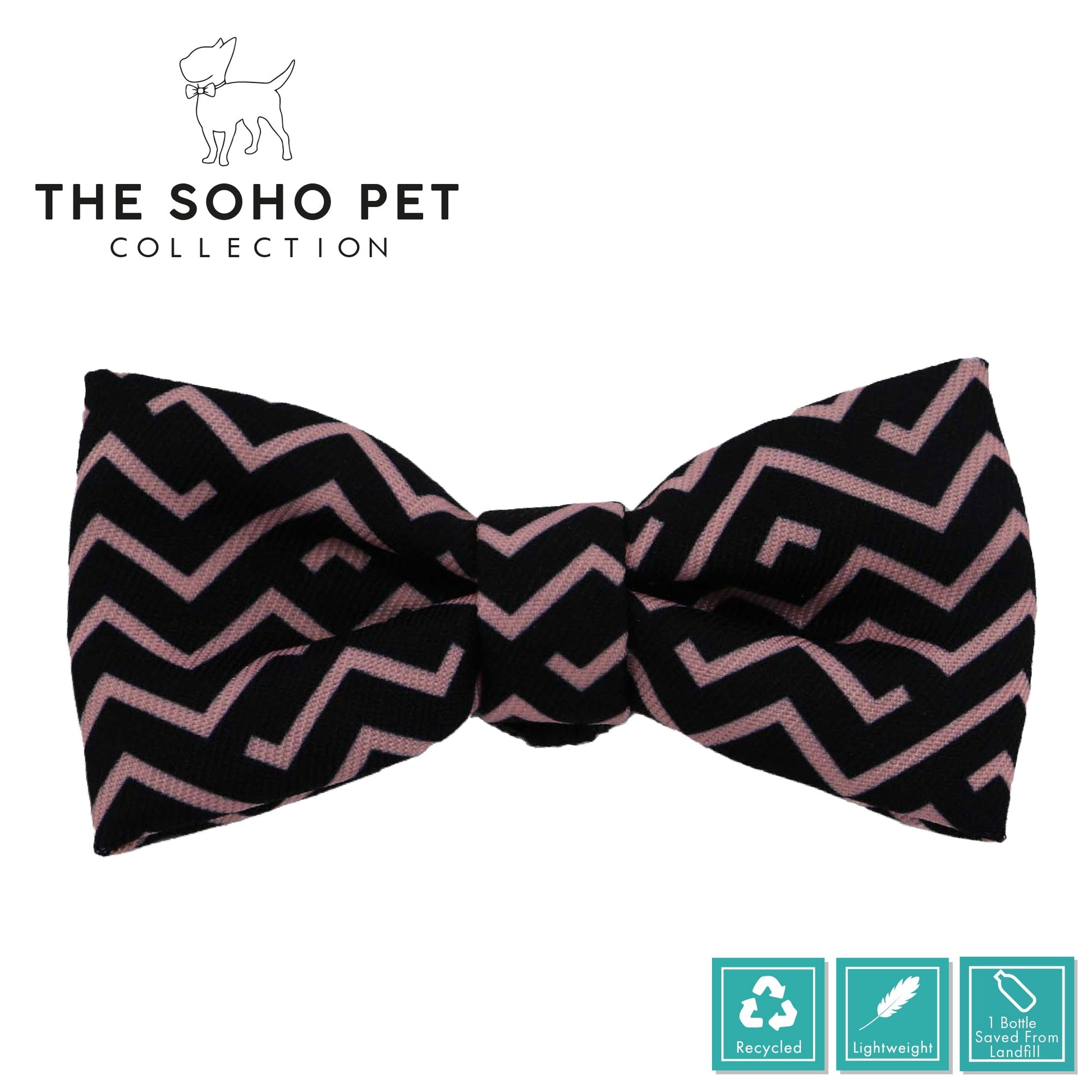 Ancol Soho Collection Patterned Bow Tie Set (Dalmatian & ZigZag) - Wuffies