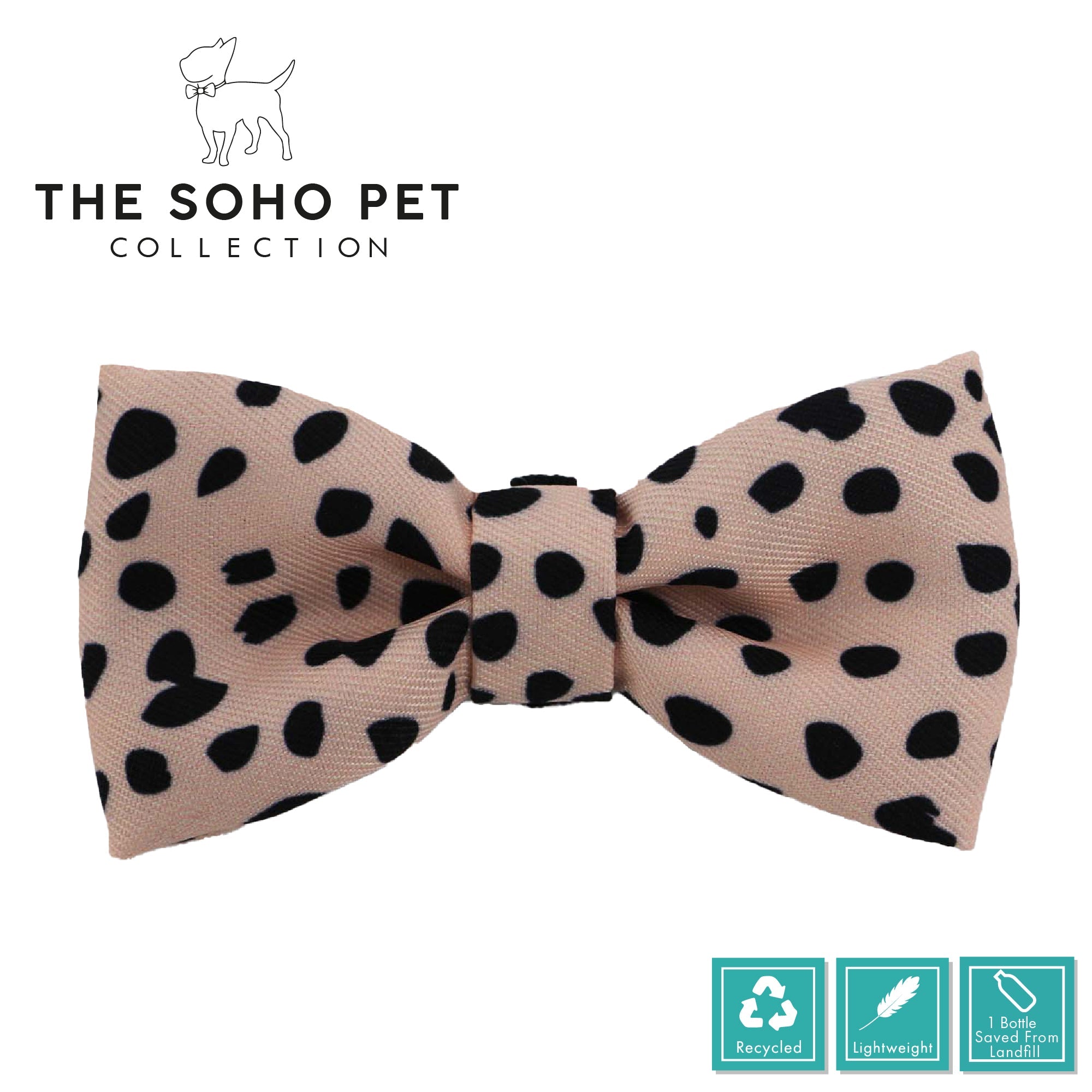 Ancol Soho Collection Patterned Bow Tie Set (Dalmatian & ZigZag) - Wuffies