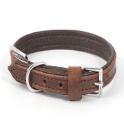Ancol Vintage Leather Padded Dog Collar - Wuffies