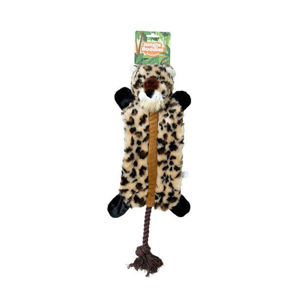 Animal Instincts Jungle Buddies Plush Leopard with Rope - Wuffies