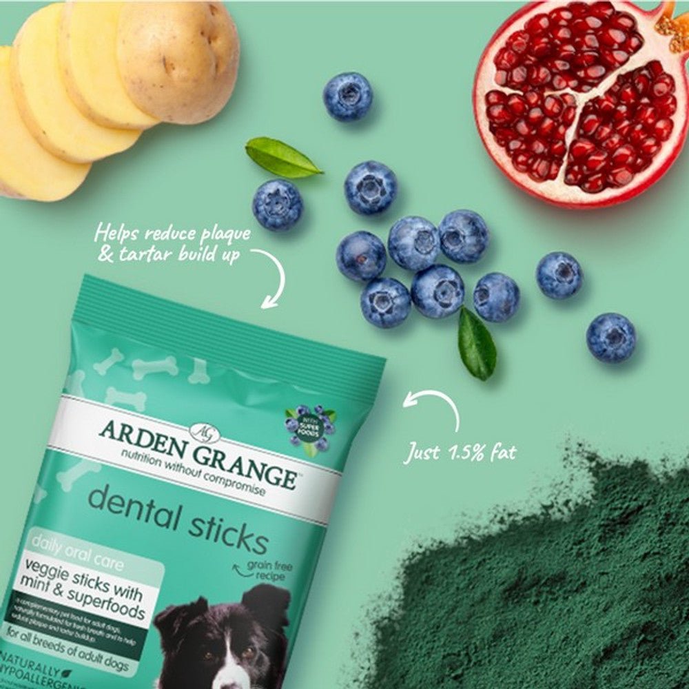 Arden Grange Dental Sticks with Mint & Superfoods (180g) - Wuffies