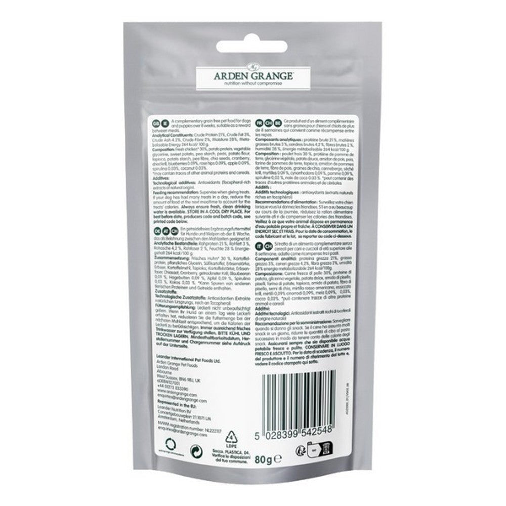 Arden Grange Training Treats Grain - Free Chicken & Superfoods (80g) - Wuffies