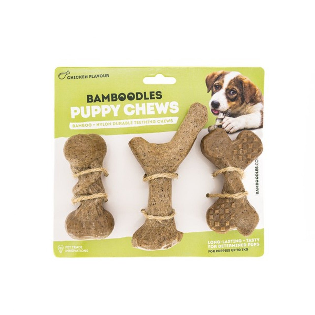 Bamboodles Puppy Chew Toys (3 Pack) - Wuffies
