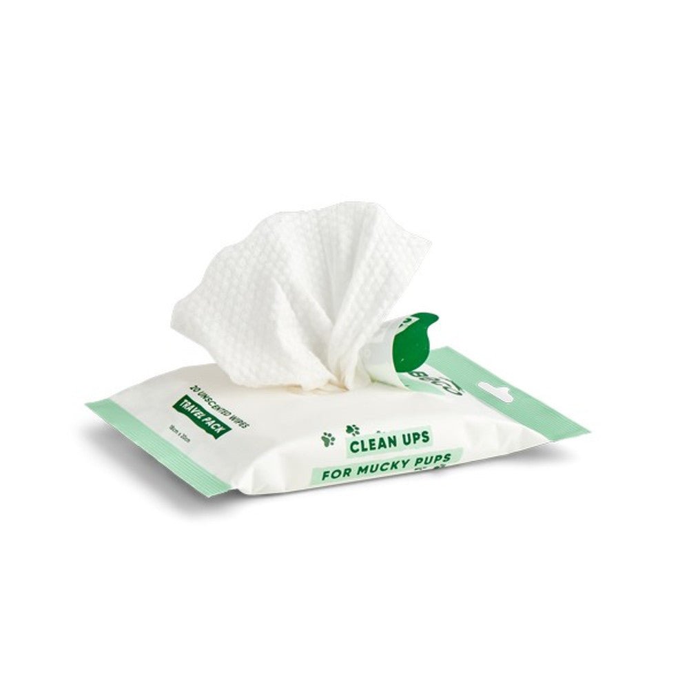 Beco Bamboo Travel Wipes Unscented (20 Wipes) - Wuffies