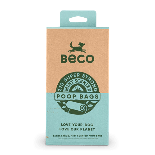 Beco Mint Scented Compostable Dog Poop Bags (270 Bags) - Wuffies