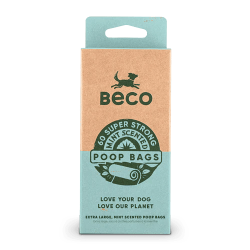 Beco Mint Scented Compostable Dog Poop Bags (60 Bags) - Wuffies