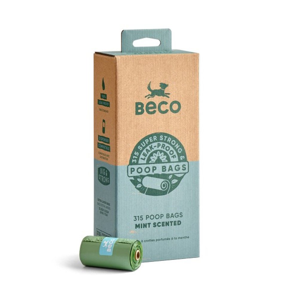 Beco Mint Scented Recycled Poop Bags (315 Pack) - Wuffies