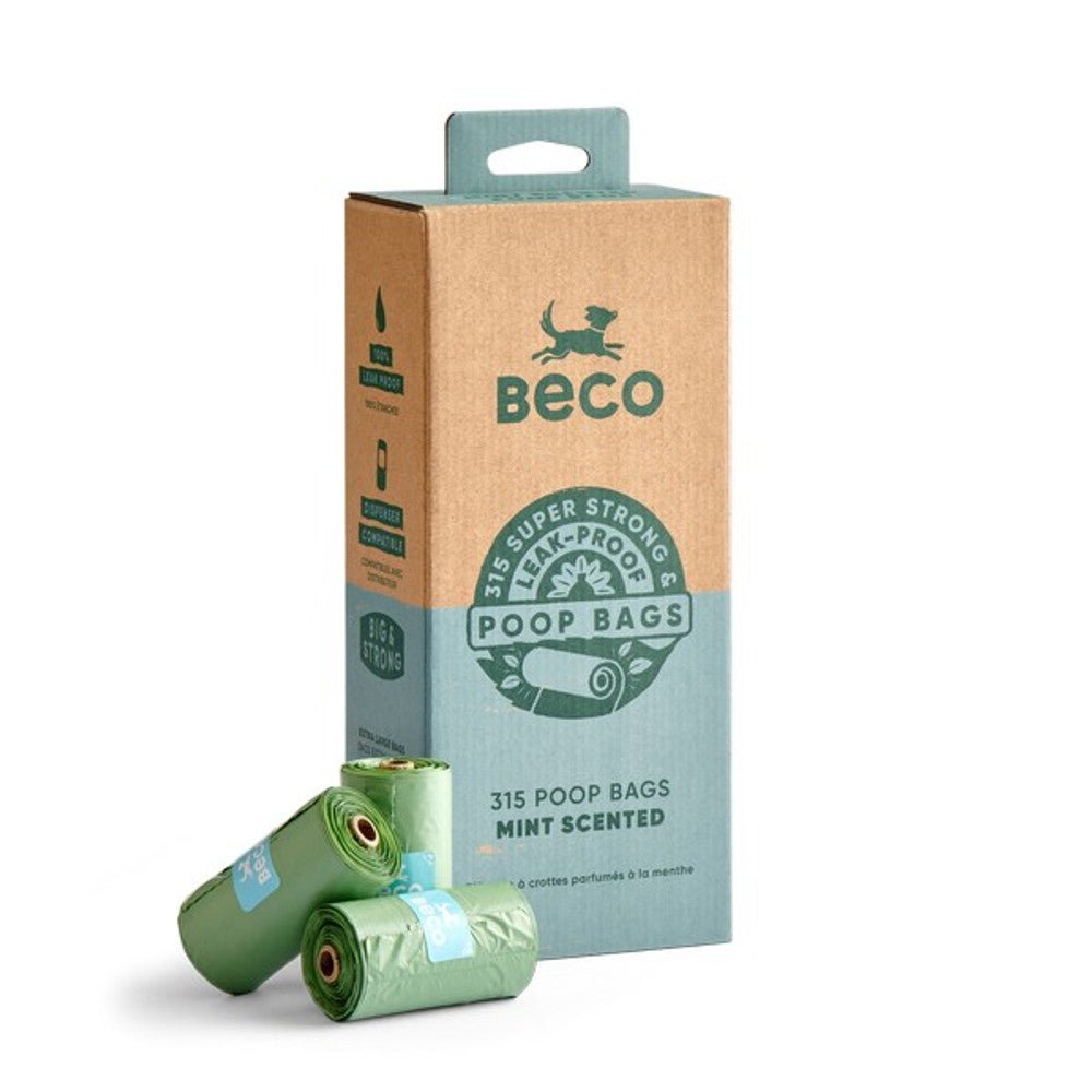 Beco Mint Scented Recycled Poop Bags (315 Pack) - Wuffies