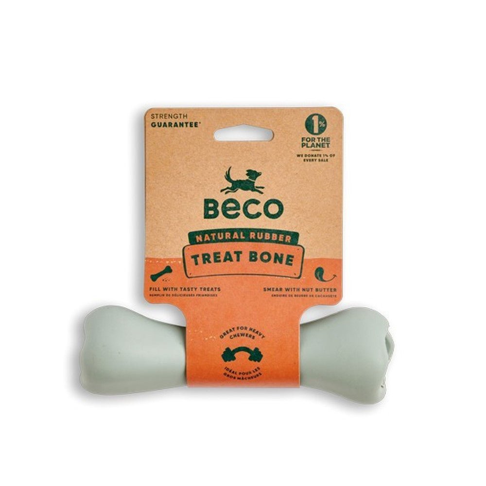 Beco Natural Rubber Chew Bone (Green) - Wuffies