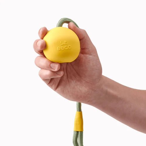 Beco Natural Rubber Slinger Ball (Yellow) - Wuffies
