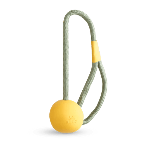 Beco Natural Rubber Slinger Ball (Yellow) - Wuffies