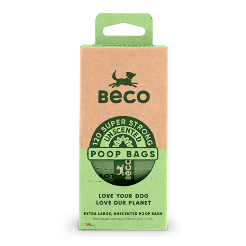 Beco Unscented Compostable Dog Poop Bags (120 Bags) - Wuffies