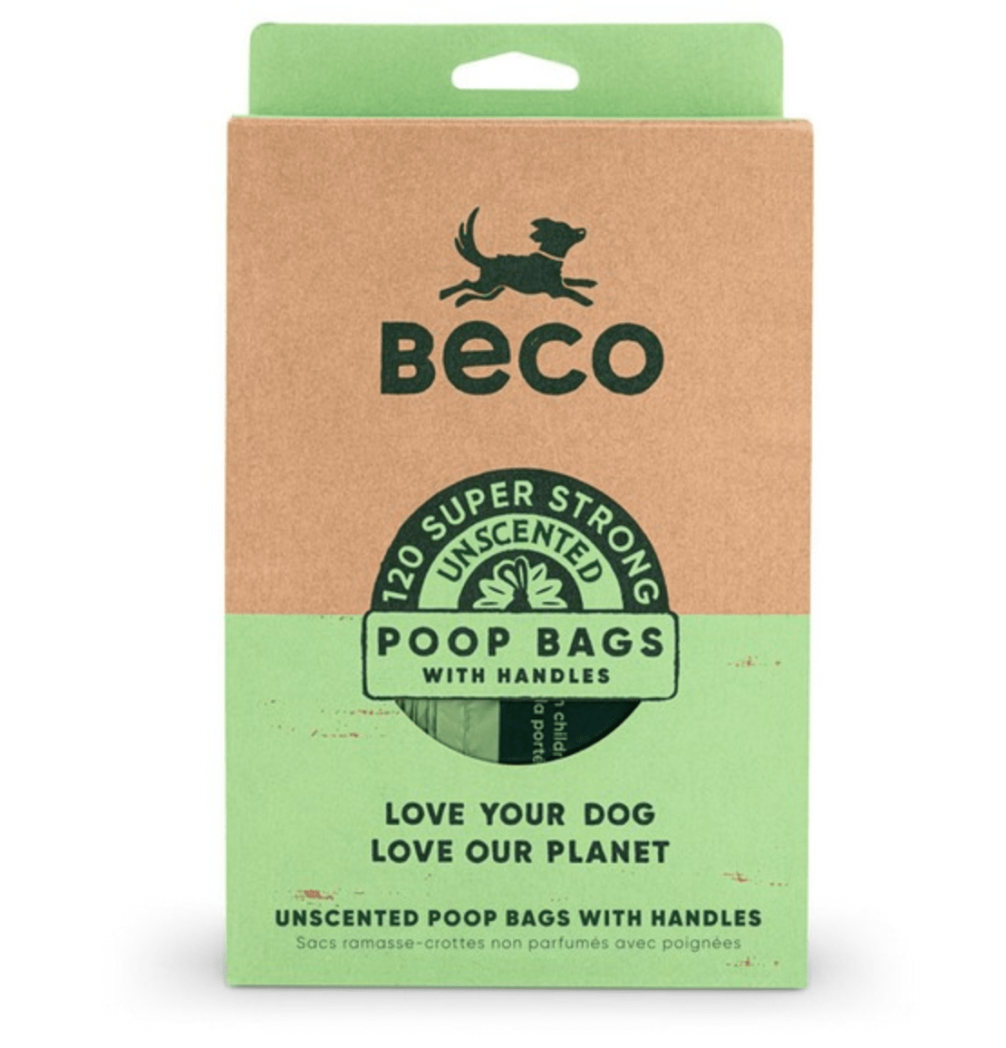 Beco Unscented Compostable Dog Poop Bags (120 Bags) - Wuffies