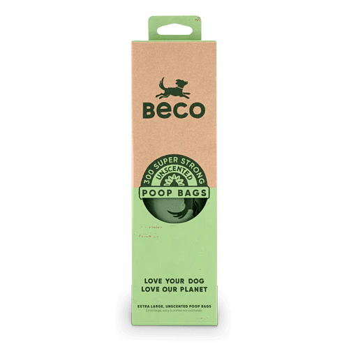 Beco Unscented Compostable Dog Poop Bags (300 Bags) - Wuffies