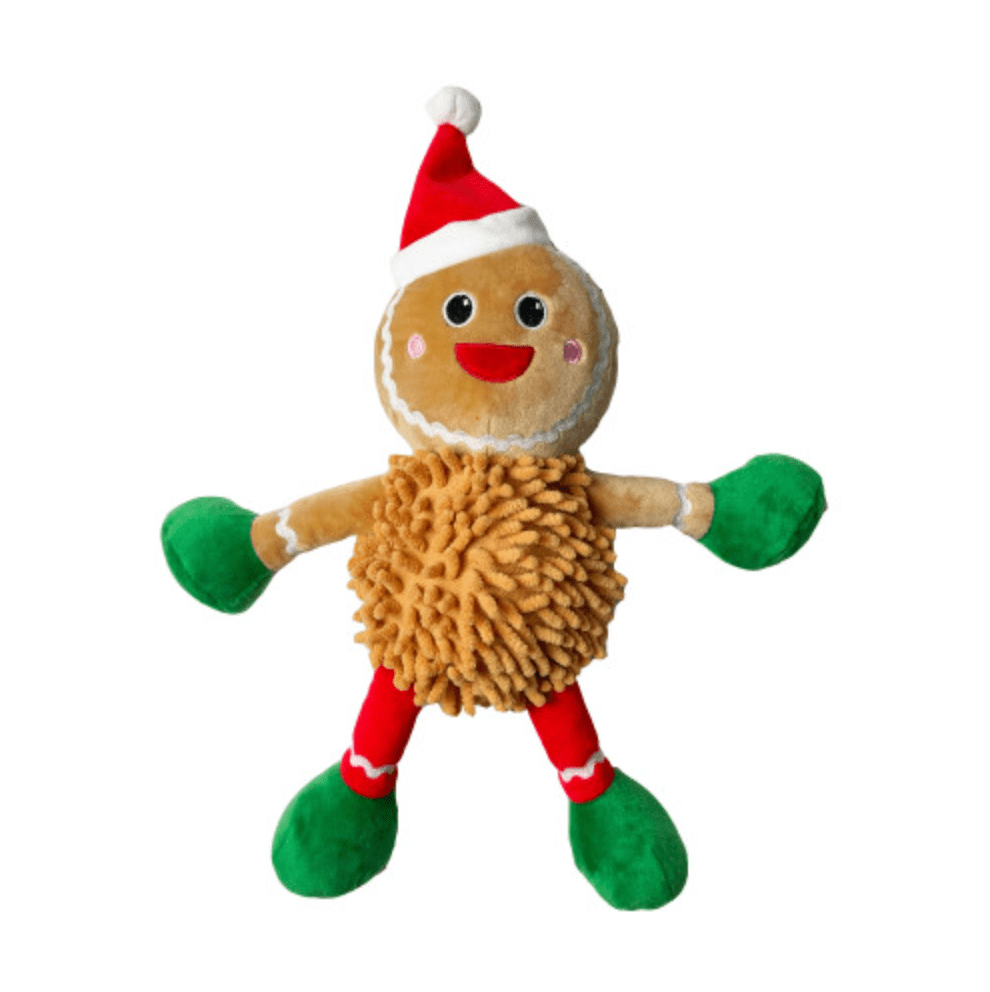 Christmas Noodle Gingerbread Man Dog Toy - Wuffies