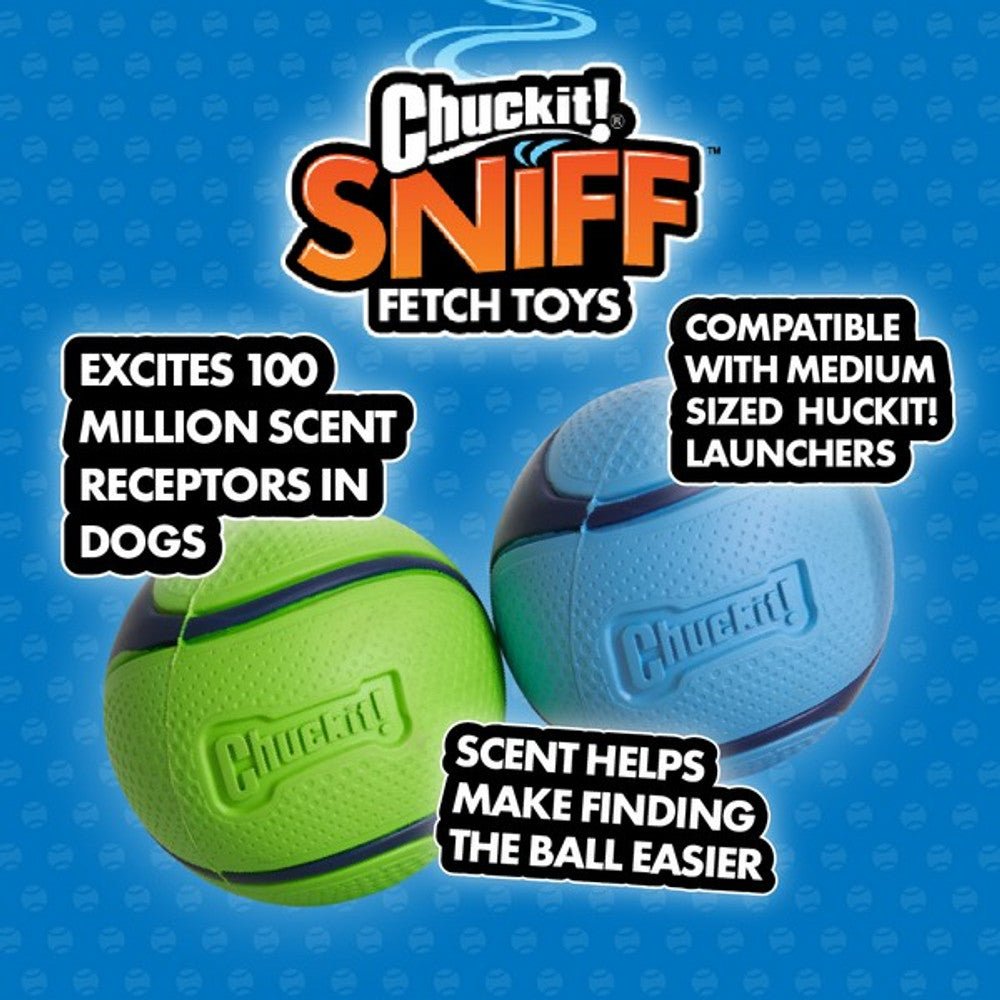 Chuckit! Sniff Fetch Ball Bacon (Single, Medium) - Wuffies