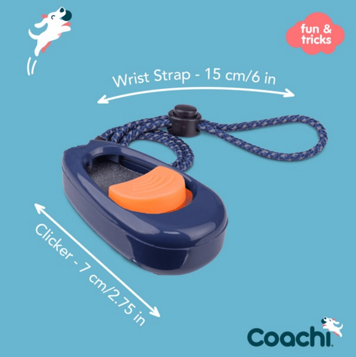 Coachi Multi - Clicker Button (Navy & Coral Button) - Wuffies