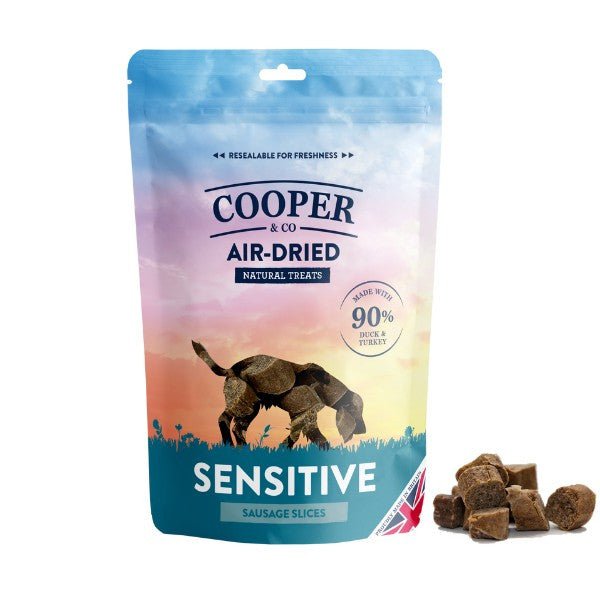Cooper & Co Air Dried Treats Sensitive Duck & Turkey Sausage Slices (100g) - Wuffies