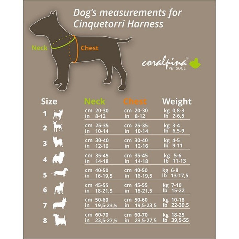 Coralpina Dog Harness Cinquetorri (Fluorescent Yellow) - Wuffies