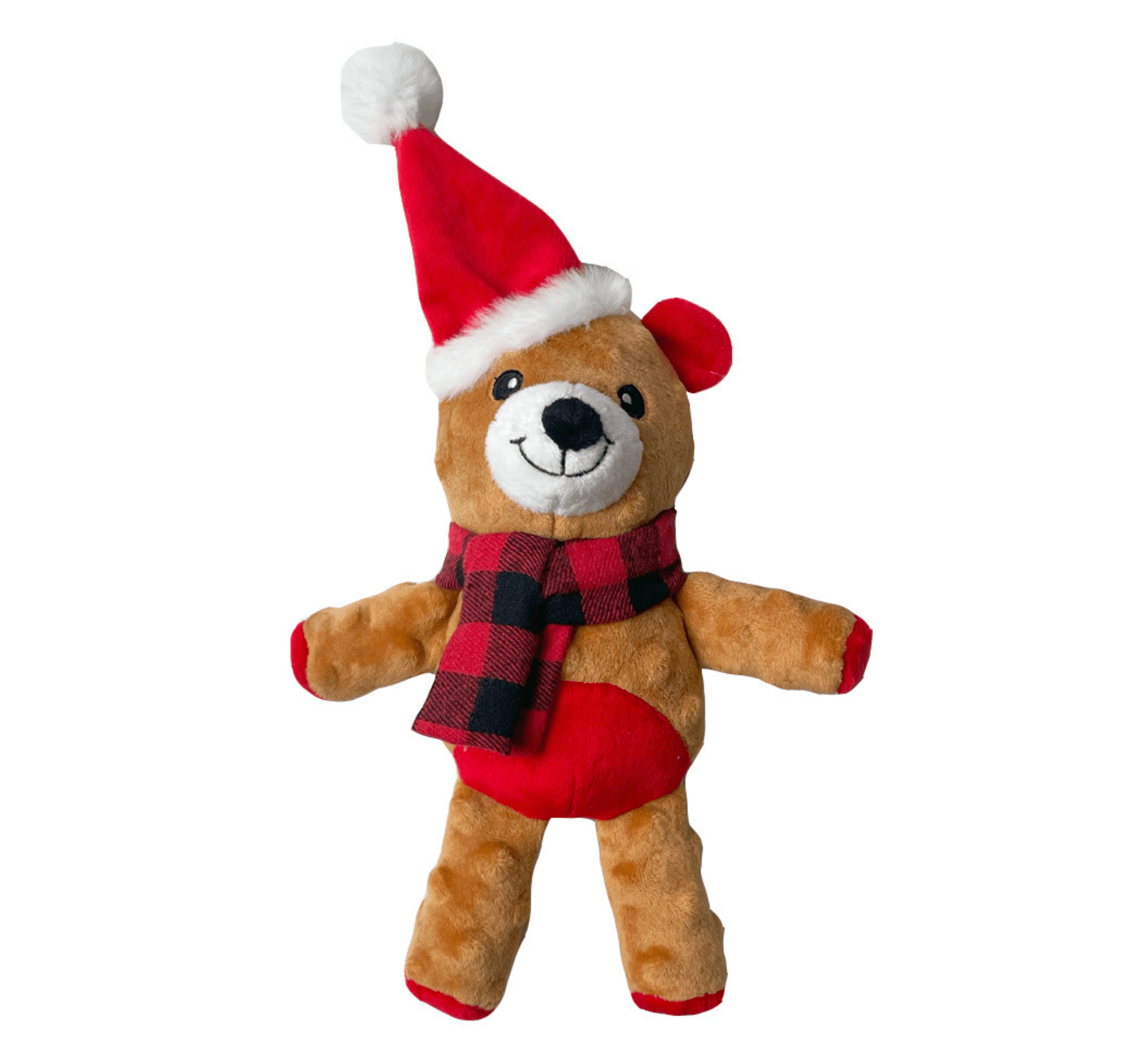 Cuddly Festive Christmas Bear Dog Toy - Wuffies