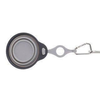 Dexas Travel Cup with Bottle Holder & Carabiner (Light Grey) - Wuffies