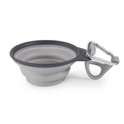 Dexas Travel Cup with Bottle Holder & Carabiner (Light Grey) - Wuffies