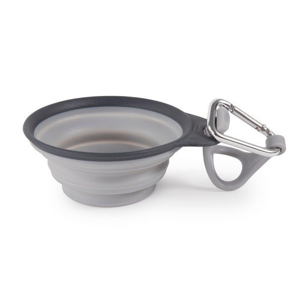 Dexas Travel Cup with Bottle Holder & Carabiner (Light Grey) - Wuffies