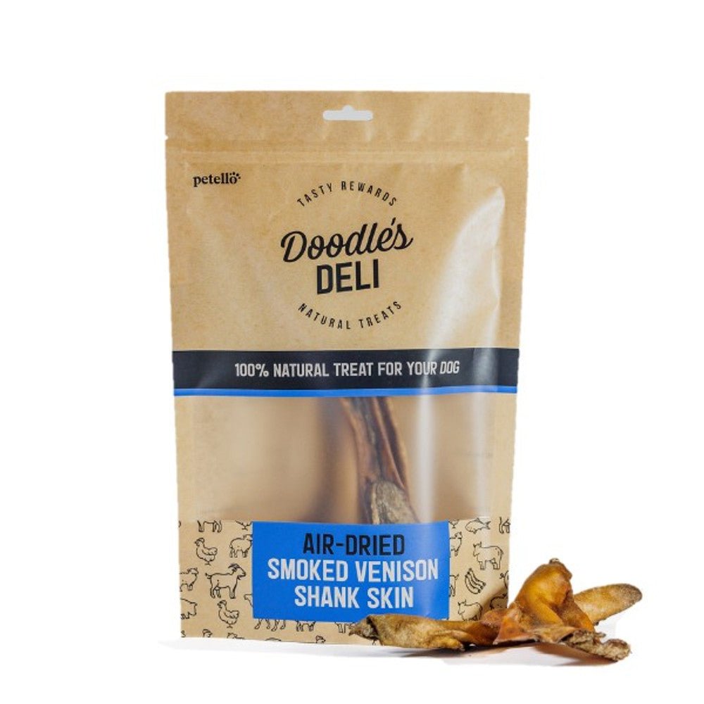 Doodle's Deli Air Dried Smoked Venison Shank Skin (50g) - Wuffies