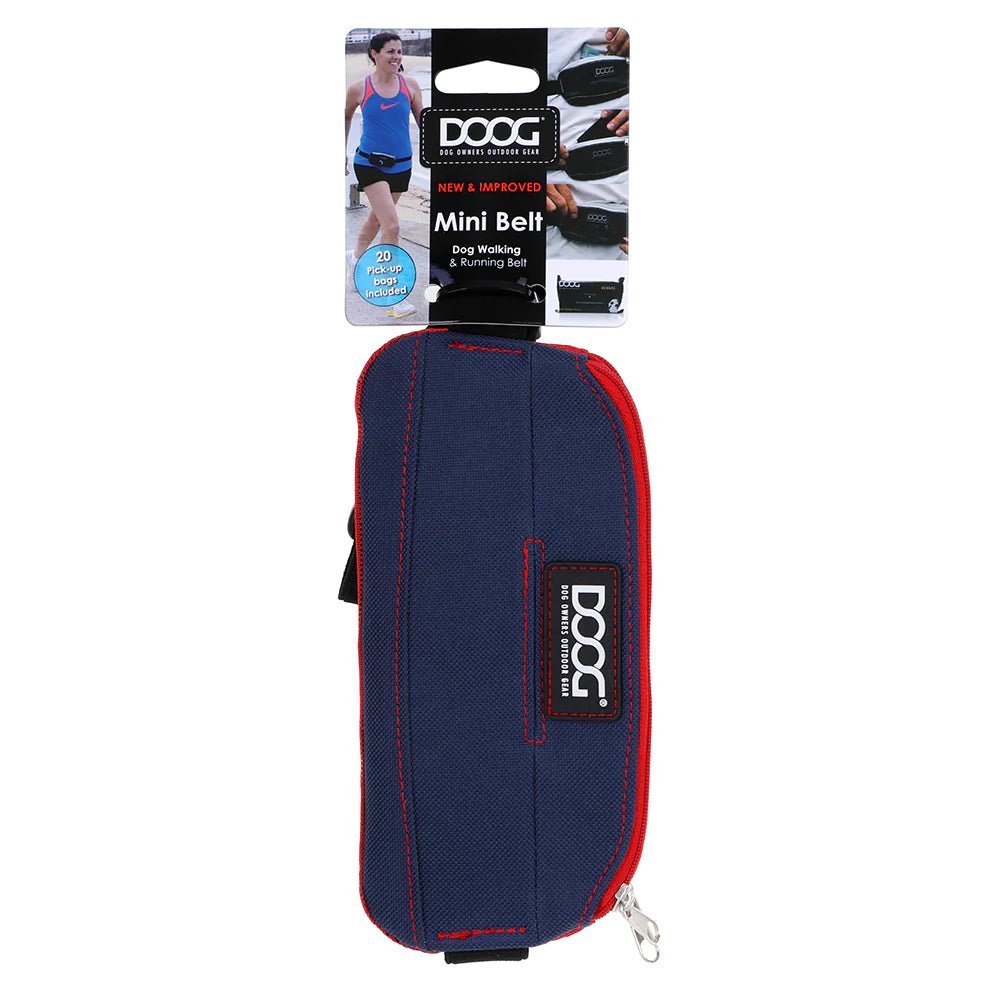 DOOG Mini Dog Walking Belt (Navy & Red) - Wuffies