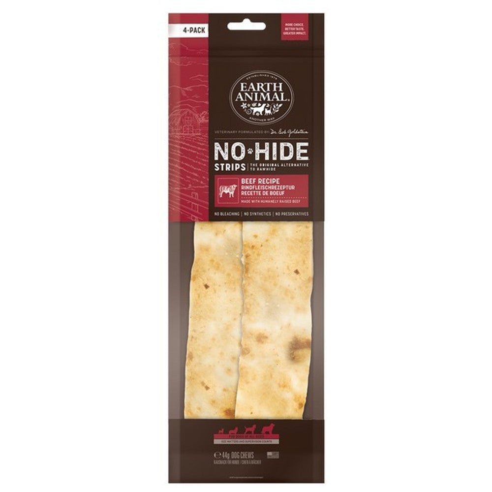 Earth Animal No - Hide Beef Strips (4 Pack, 44g) - Wuffies