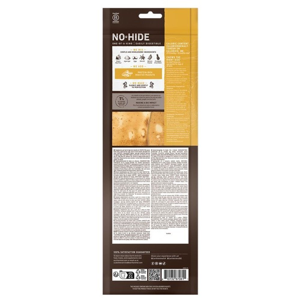 Earth Animal No - Hide Peanut Butter Strips (4 Pack, 44g) - Wuffies