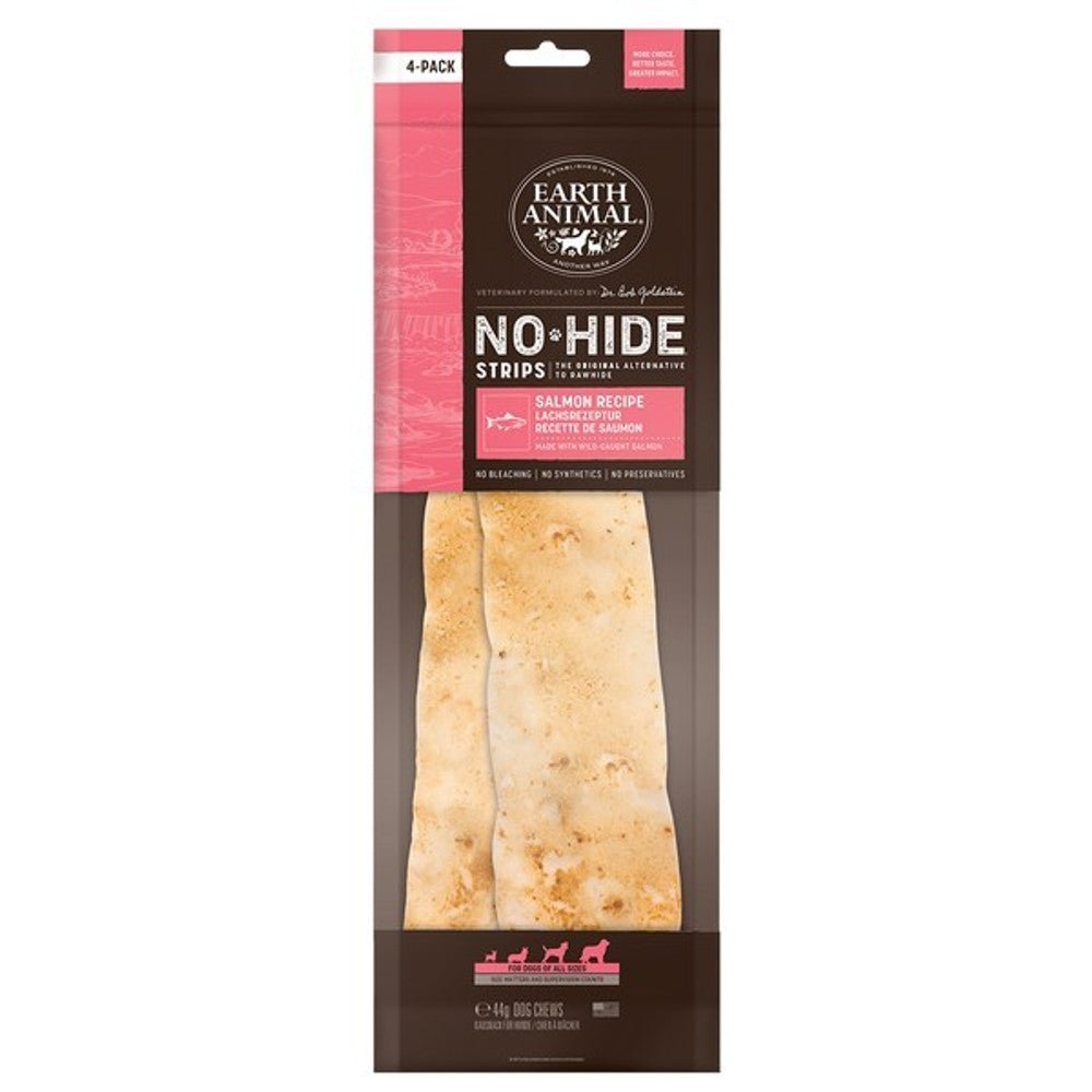 Earth Animal No - Hide Salmon Strips (4 Pack, 44g) - Wuffies