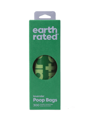 Earth Rated Lavender - Scented Dog Poop Bags (300 Bags, Single Roll) - Wuffies