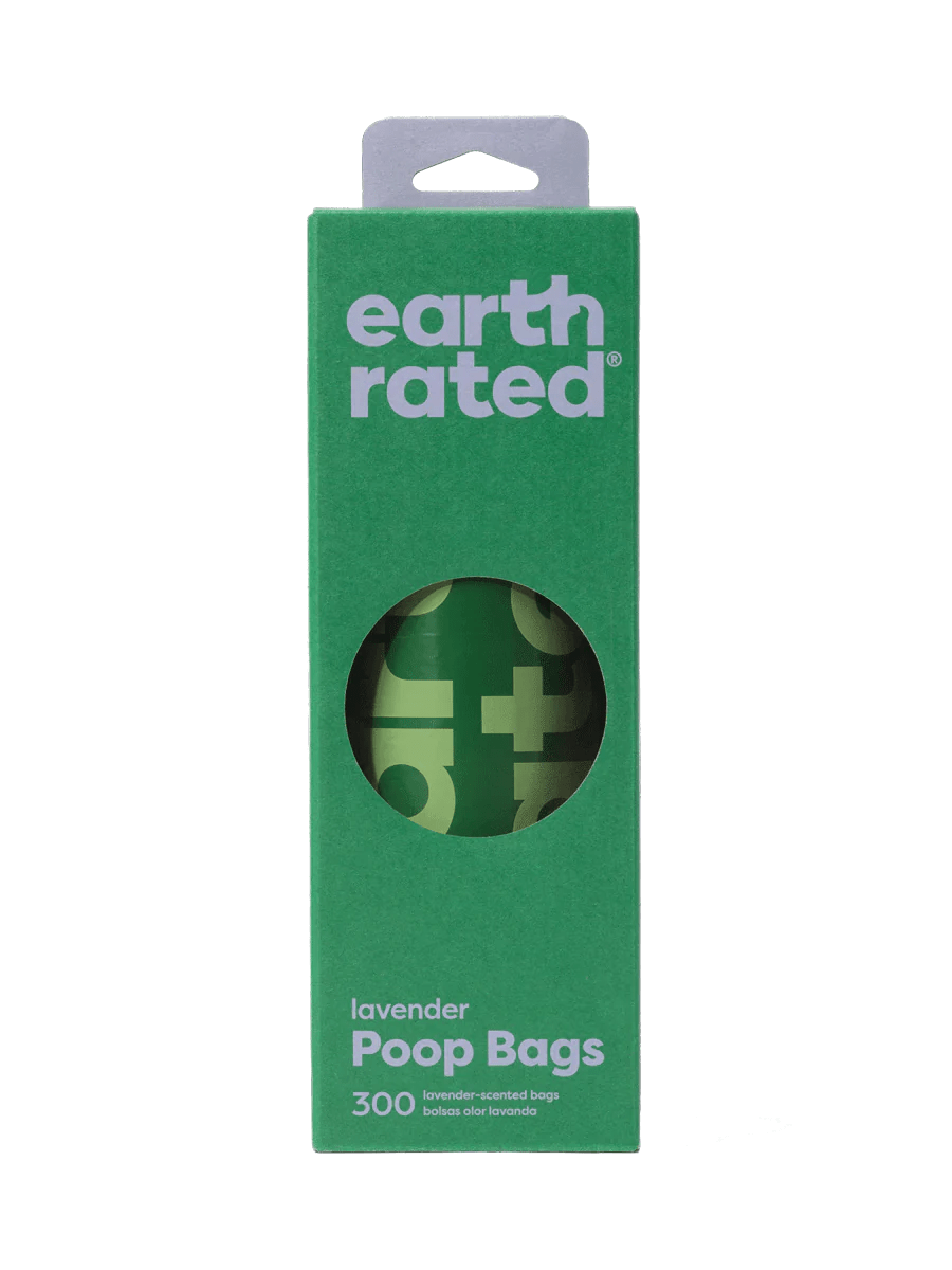 Earth Rated Lavender - Scented Dog Poop Bags (300 Bags, Single Roll) - Wuffies