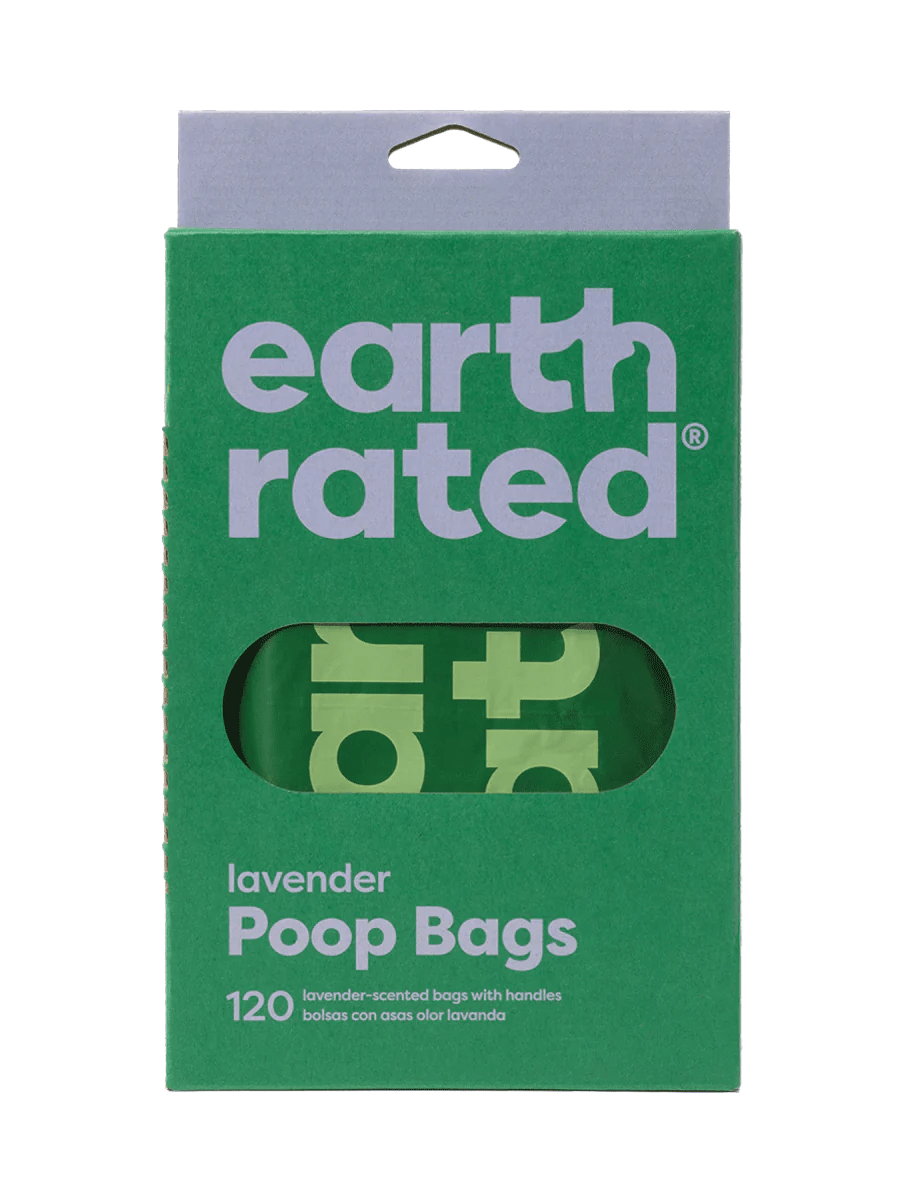 Earth Rated Lavender - Scented Easy - Tie Handle Dog Poop Bags (120 Bags) - Wuffies