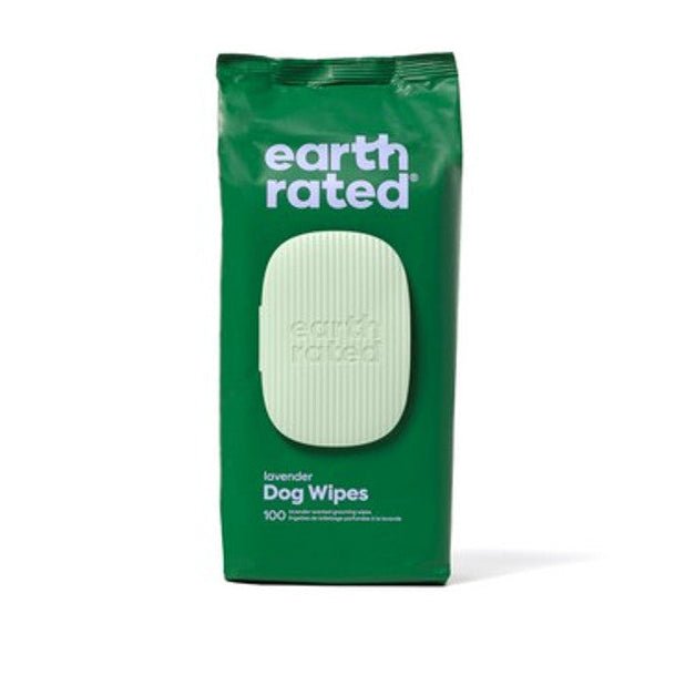 Earth Rated Pet Grooming Dog Wipes Lavender Scented (100 Wipes) - Wuffies