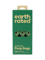 Earth Rated Unscented Dog Poop Bags (315 Bags, 21 Refill Rolls ) - Wuffies