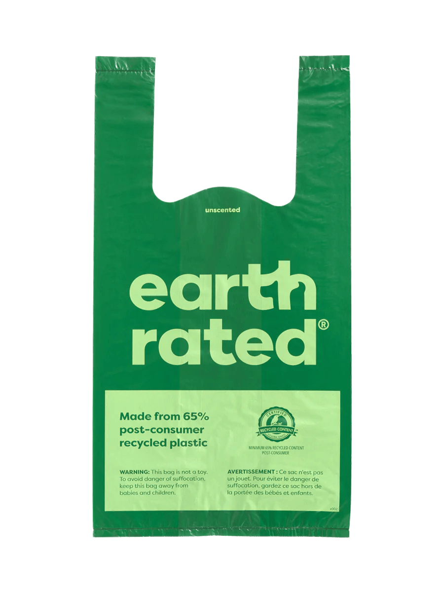 Earth Rated Unscented Easy - Tie Handle Dog Poop Bags (120 Bags) - Wuffies