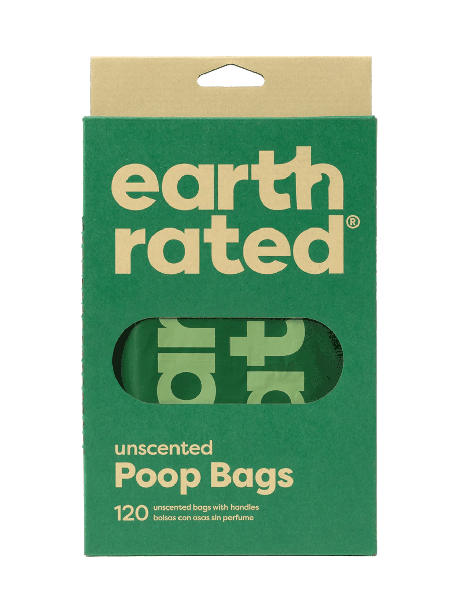 Earth Rated Unscented Easy - Tie Handle Dog Poop Bags (120 Bags) - Wuffies