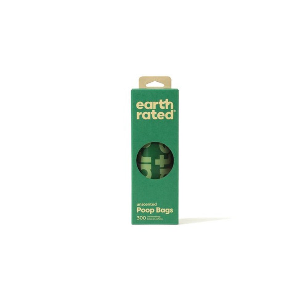 Earth Rated Unscented Large Dog Poop Bags (300 Bags, Single Roll) - Wuffies