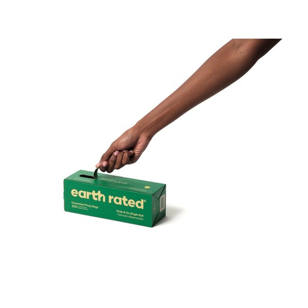 Earth Rated Unscented Large Dog Poop Bags (300 Bags, Single Roll) - Wuffies