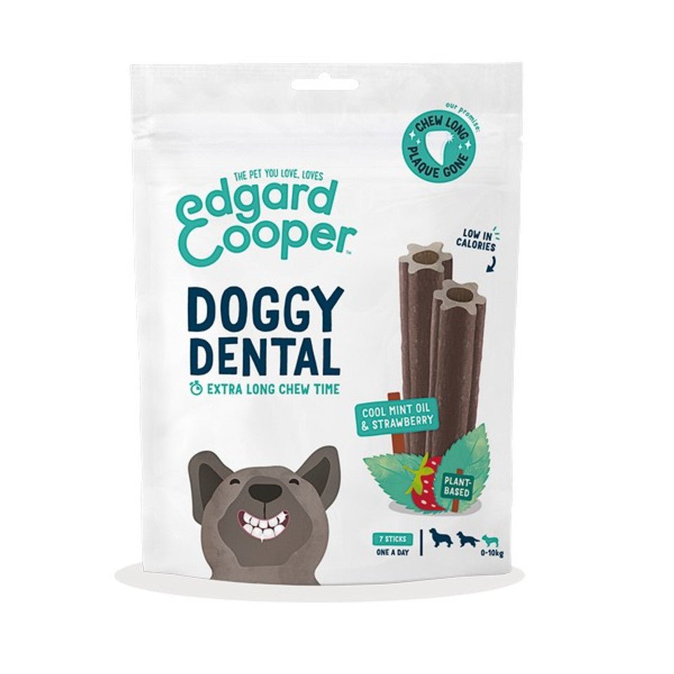 Edgard & Cooper Dental for Dogs Strawberry & Mint (7 Sticks, Small) - Wuffies