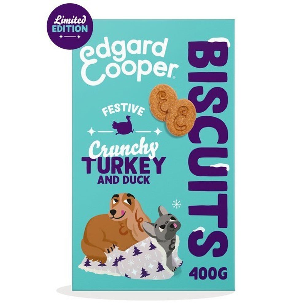 Edgard & Cooper Festive Duck & Turkey Dog Biscuits (400g) - Wuffies